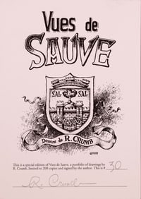 Robert Crumb Vues de Sauve Portfolio Signed 30/200 Underground Comix 1991