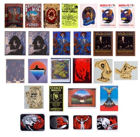 The Grateful Dead & Stanley Mouse Large Collection of Assorted Vintage Music Memorabilia