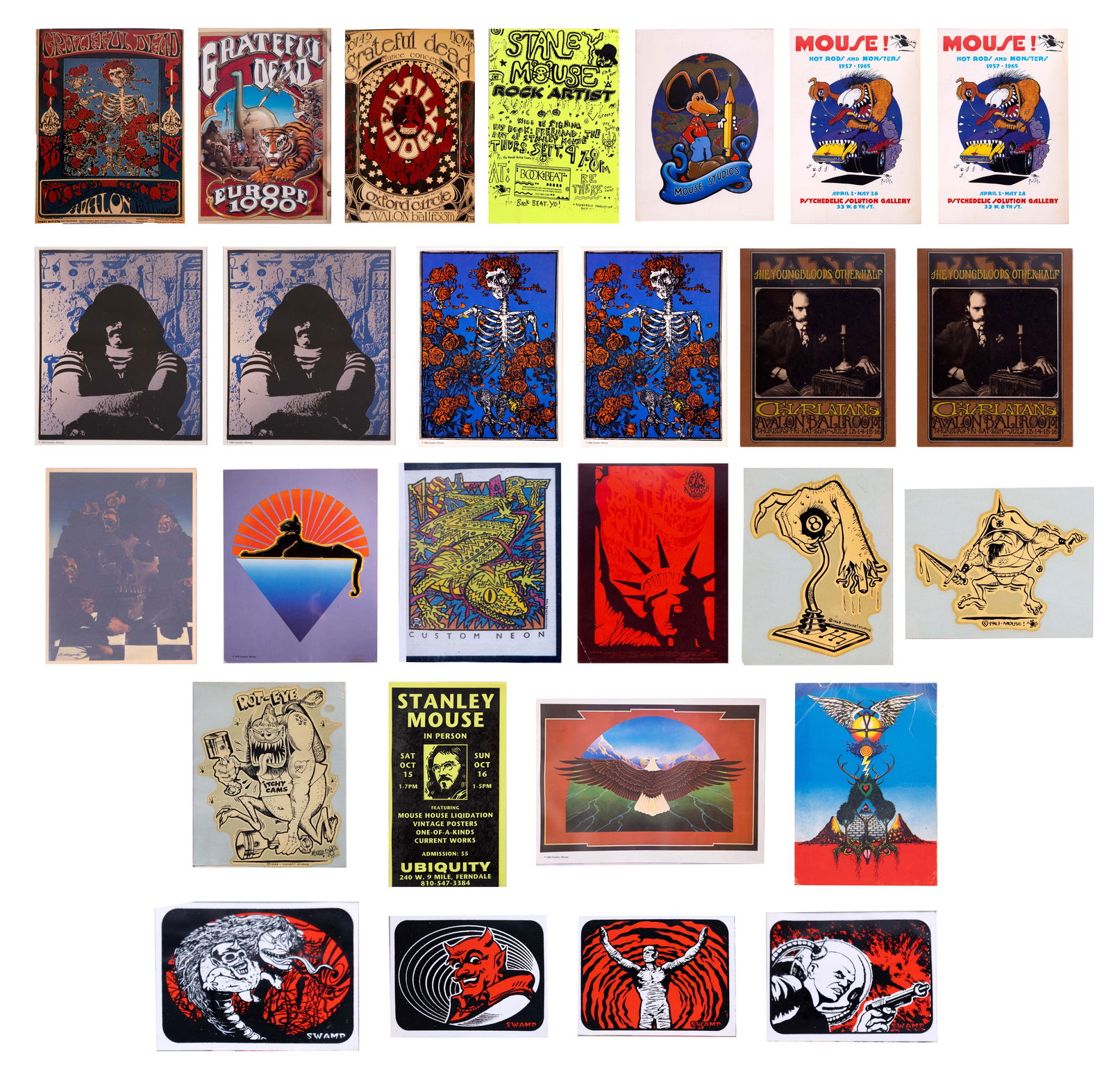 The Grateful Dead & Stanley Mouse Large Collection of Assorted Vintage Music Memorabilia (1 of 20)