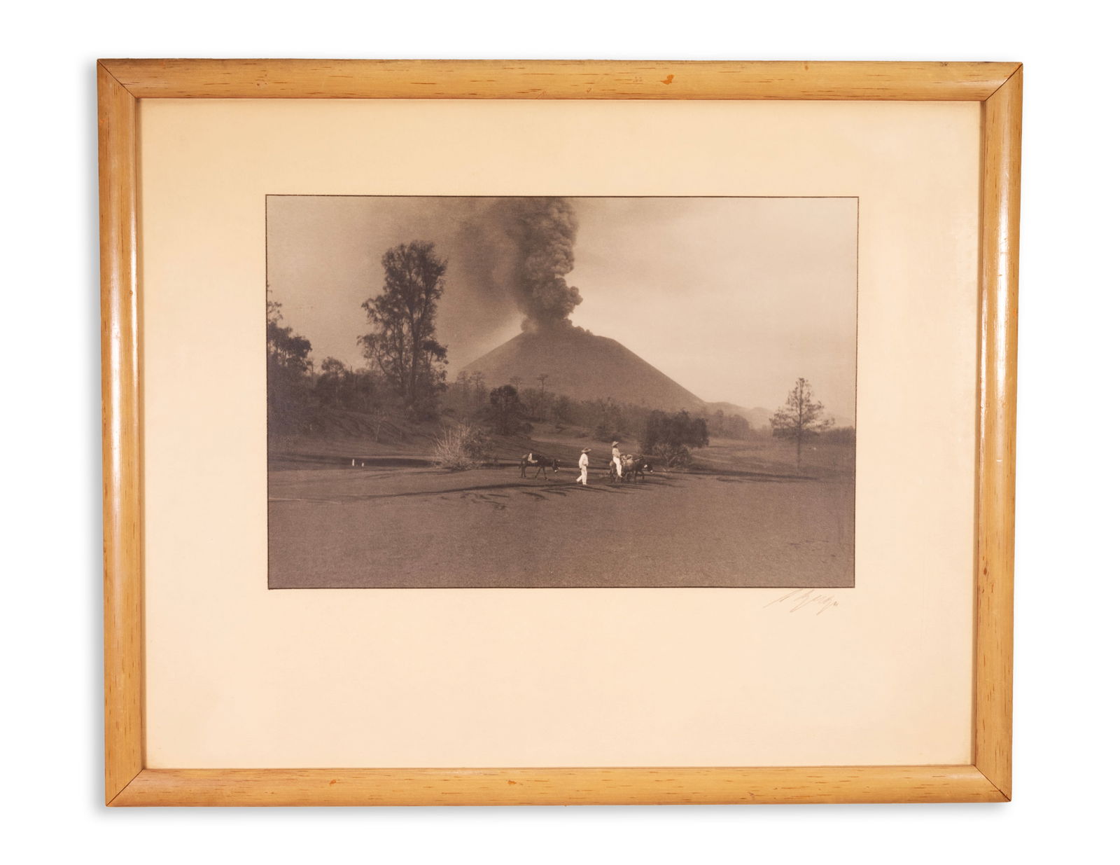Hugo Brehme El Volcan Paricutin Signed Mexican Landscape Gelatin Silver Print Framed 1940s (1 of 6)