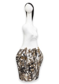 Contemporary Modern Figurative Female Figure Hand Painted Floor Sculpture