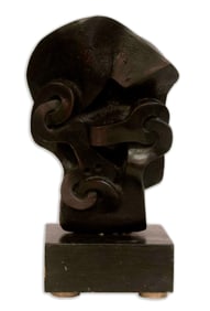 Sorel Etrog Signed Untitled Abstract Bronze Table Sculpture Mid Century Modern