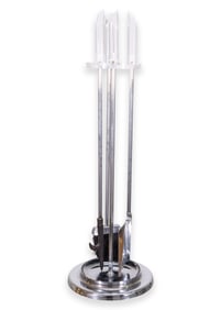 Contemporary Modern Chrome and Lucite Fireplace Companion Tool Set Made in Japan