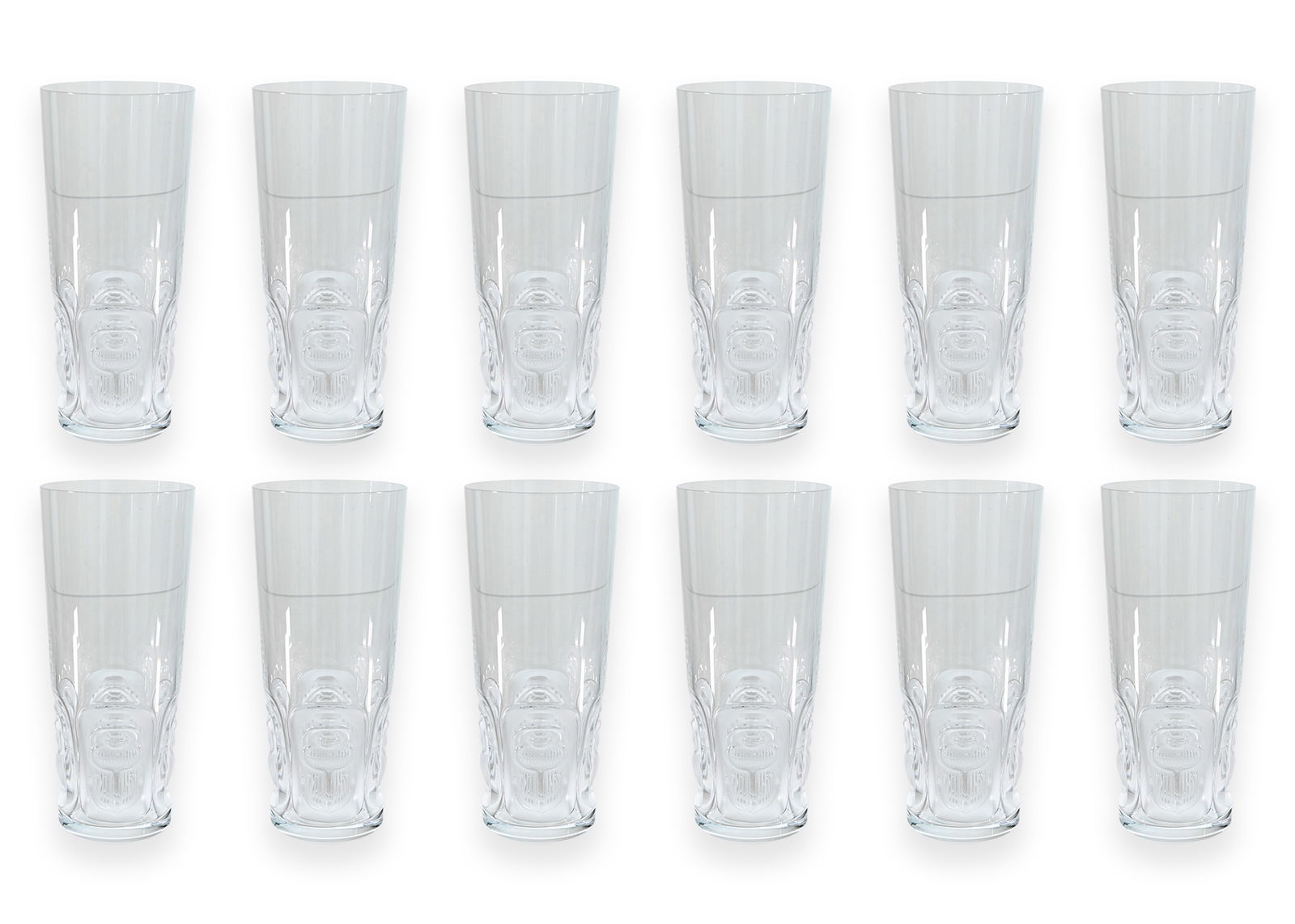 Lalique France Khepri Set of 12 Modernist Crystal Glass Tumblers (1 of 7)