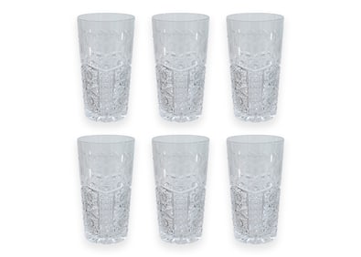 Traditional Crystal Tumblers Set of 6 Glassware