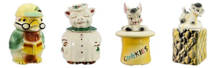 Vintage Cookie Jar Collection V Whimsical Animals Mid Century Modern Décor