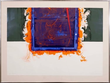 Romas Viesulas Overpass X Signed Contemporary Abstract Lithograph on Paper 1970