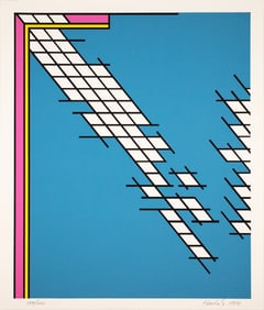 Nicholas Krushenick Tailgate Signed Pop Art Abstraction Silkscreen 189/200 Unframed 1978