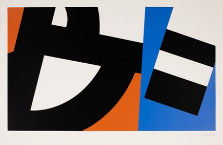 Pierre Clerk African Suite #9 Signed Hard-Edge Minimalist Silkscreen 187/200 Unframed 1980