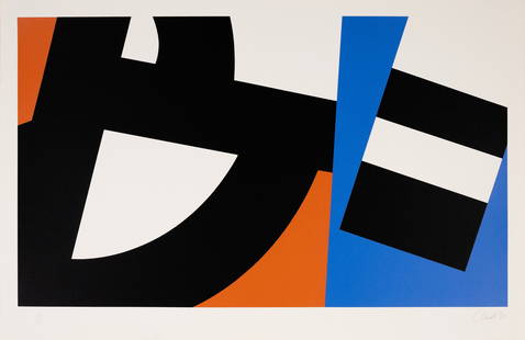 Pierre Clerk African Suite #9 Signed Hard-Edge Minimalist Silkscreen 187/200 Unframed 1980: A minimalist screenprint on paper titled “African Suite #9” by Pierre Clerk. Hand signed in pencil and dated 1980 lower right with an annotation of 187/200 on the lower left. Titled on verso.