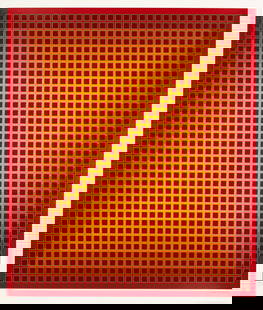 Julian Stanczak Sequential Chroma Signed Modern Op Art Serigraph 118/175 Unframed 1978: A modern Op Art serigraph on paper titled “Sequential Chroma” by Julian Stanczak. Hand signed in pencil on the lower right with an annotation of 118/175 on the lower left. Published in 1978.