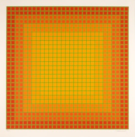 Julian Stanczak Continual Signed Modern Op Art Serigraph on Paper 54/175 Unframed 1979