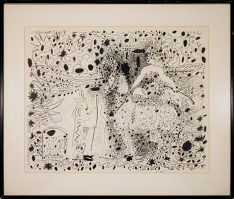 Pablo Picasso L'ecuyere (The Horsewoman) Modern Lithograph on Paper 1960 Framed