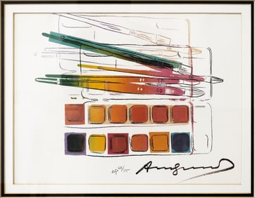 Andy Warhol Watercolor Paint Kit with Brushes (FS II. 288) 1982 Pop Art Lithograph AP 68/75