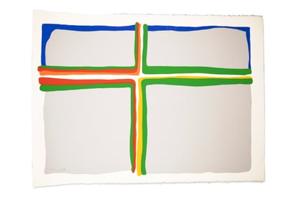 Daniel Gelakoska Cross Roads Contemporary Serigraph with Embossed Artist Seal Unframed
