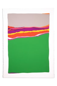 Daniel Gelakoska Summer Space Contemporary Serigraph with Embossed Artist Seal Unframed