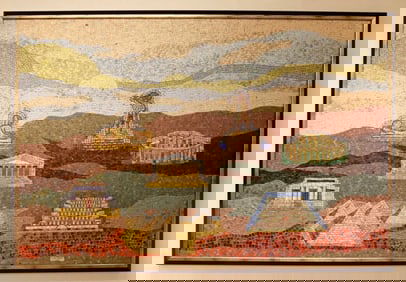 Edgar Louis Yaeger World Wonders Monumental Massive Huge Modern Mosaic 1986