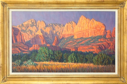 M.L. Coleman Midsummer Storm Signed Contemporary Impressionist Oil Painting 1988