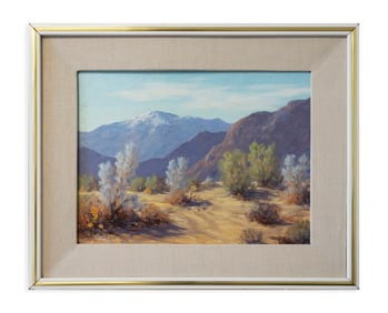 Larry Sitter Araby Wash Signed American Realism Landscape Oil Painting on Board 1991