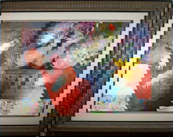 Sunol Alvar Acolliment Signed Contemporary Modern Lithograph 140/175 Framed 1992