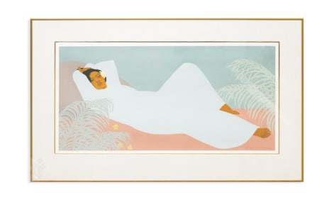 Pegge Hopper Pua Melia Signed Contemporary Figurative Serigraph 114/285 Framed 2000s