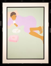 Pegge Hopper Floating Bento Signed Contemporary Figurative Serigraph 66/300 Framed 2000s