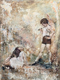 Anna Ganina Queens of Summer Signed Contemporary Surrealism Acrylic Painting 2010s
