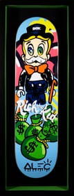 Alec Monopoly x Rich the Kid Contemporary Limited Edition Skateboard Deck Custom Framed