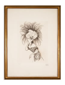 Al Hirschfeld Hello Dolly! (Carol Channing) Signed Modern Illustrative Lithograph 115/150 1964