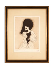 Al Hirschfeld The Belle of 14th Street (Barbra Streisand) Signed Modern Lithograph Framed 1973