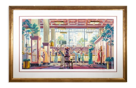 Michael Young Ladies Ready to Wear Signed Contemporary Serigraph 185/300 Framed 1988