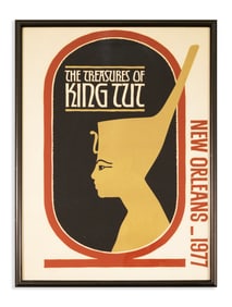 Charles Vernon Moran The Treasures of King Tut New Orleans 1977 Signed Lithograph 369/450