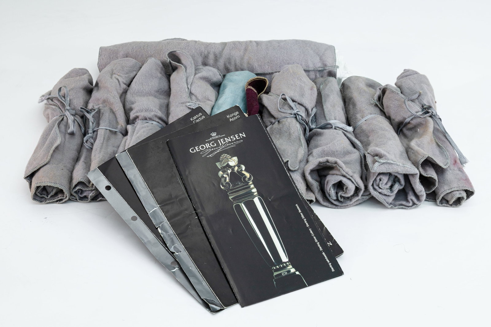 Georg Jensen 55 pc. Acorn Pattern Sterling Silver Flatware Set Designed by Johan Rohde 1915 (1 of 12)