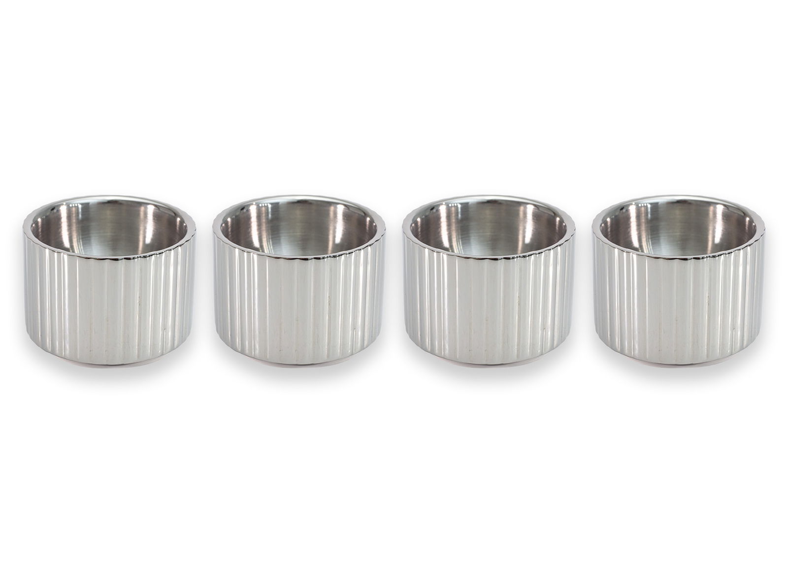 Georg Jensen Set of 4 Egg Holders Stainless Steel Art Deco Design by Sigvard Bernadotte 1938 (1 of 4)