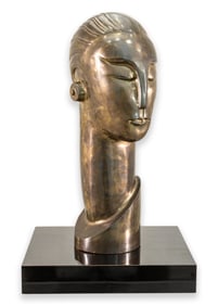 Franz Hagenauer After Bust Art Deco Bronze Sculpture 1930s Viennese Werkstätte Design
