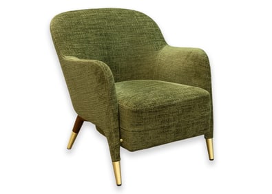 Gio Ponti D.151.4 Armchair 1950 Molteni & C Olive Green Upholstery Italian Modern Design