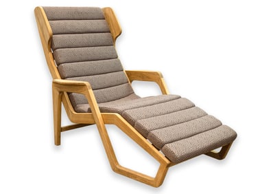 Gio Ponti D.150.5 Outdoor Chaise Lounge 1952 Molteni & C Teak Wood Italian Modern Design