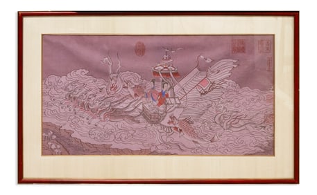 Ku Kai-Chi After Tang Artist The Nymph in the Lo River Chinese Ink and Watercolor 4th Century