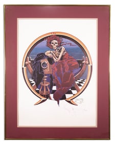 Stanley Mouse Signed Grateful Dead Family Album Vintage Lithographic Rock Poster 1988