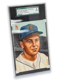 1953 Topps Ned Garver Full Art Baseball Card SGC Auth Sy Berger Collection Detroit Tigers Vintage