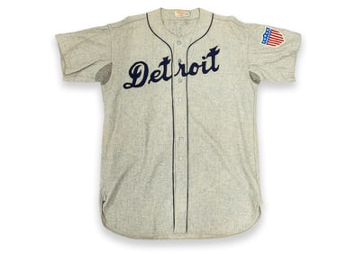1945 Detroit Tigers Game Worn Jersey #25 George Caster or John McHale MLB World Series Champion