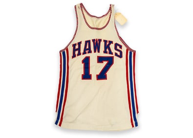 Vintage St. Louis Hawks Jersey Sihugo Green #17 Rawlings Action-Tailored NBA 1960s Era