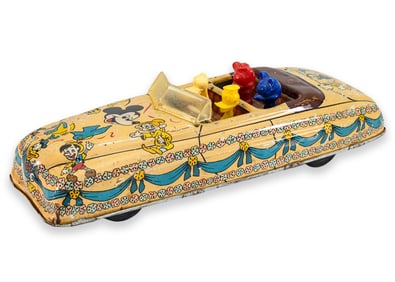 Louis Marx & Company Disney Parade Roadster Antique Windup Tinplate Toy New York 1940