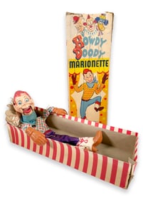 Howdy Doody 1950s Marionette Doll with Original Box Peter Puppet Playthings Inc. USA