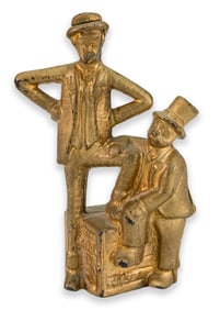 A.C. Williams Mutt & Jeff Still Coin Bank Painted Cast Iron Antique Toy Ohio 1920