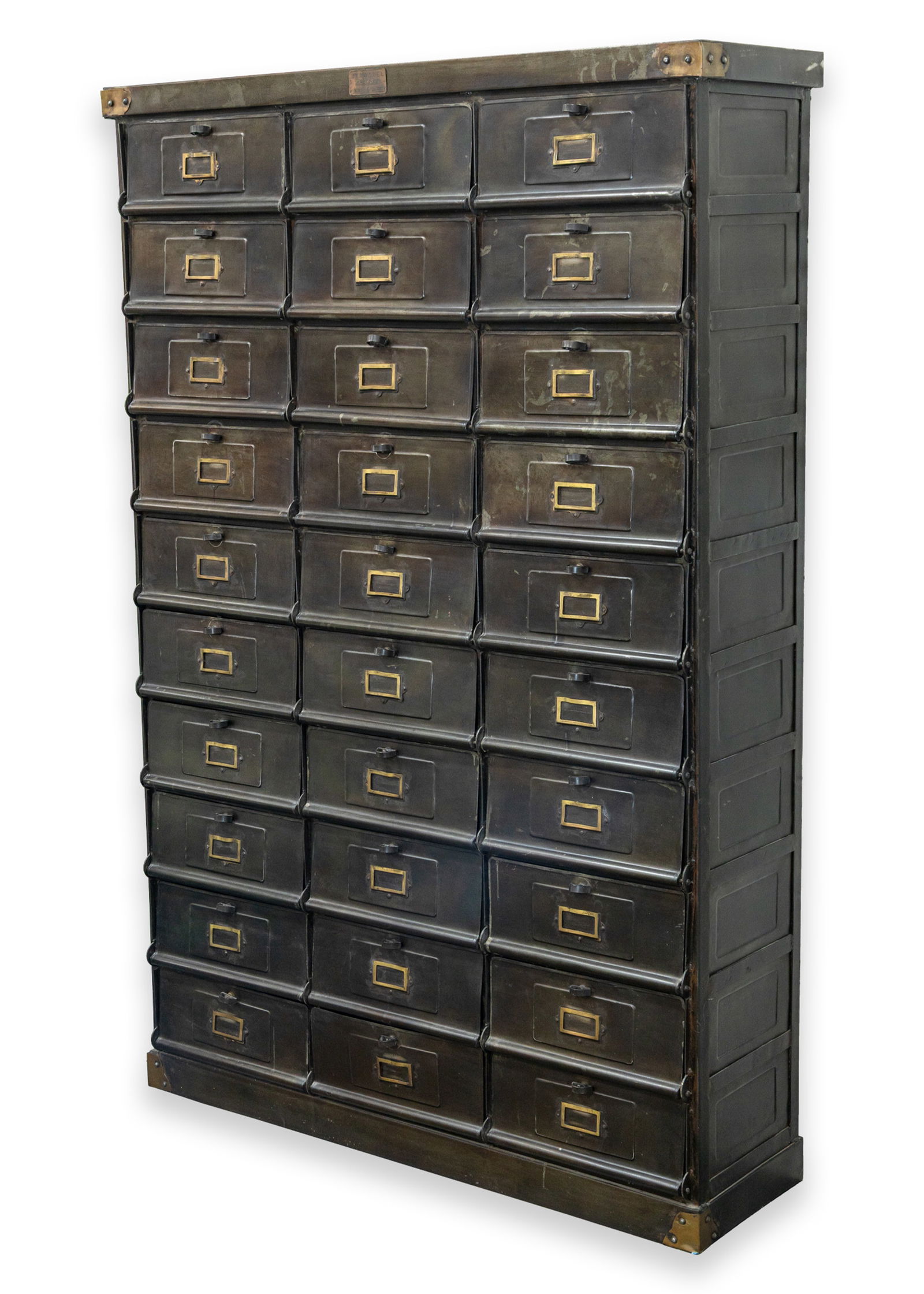 Antique 1920s Industrial French Steel Cabinet by Strafor of Strasbourg (1 of 10)