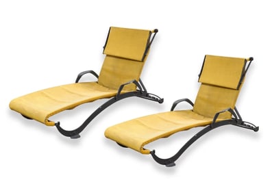 5 Stars Italy Patio Adjustable Reclining Sun-friendly Lounge Chairs Mid Century