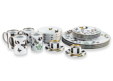 Christian Lacroix x Vista Alegre 20 Pc Porcelain Dinnerware Set Contemporary Dining