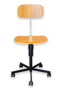 Jorgen Rasmussen for Rabami Stole - Swivel Task Desk Chair, 1994 Danish Wood and Metal