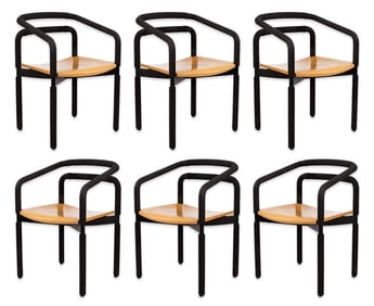 Brian Kane for Metropolitan Furniture - Set of 6 Rubber Chairs, 1999 Natural Maple Seat Finish